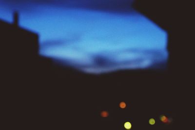 View of illuminated lights at night