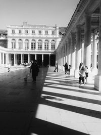 Woman walking in city