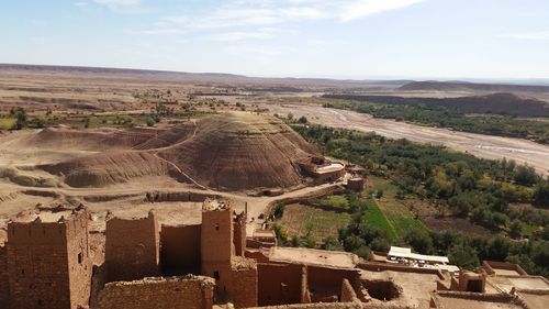 Aerial view of landscape against sky