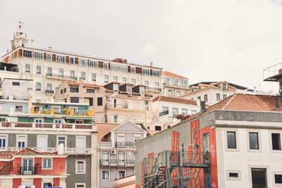 Low angle view of buildings against sky