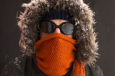 Portrait of person wearing hat