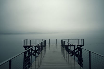 Pier over sea against sky