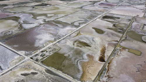 Full frame shot of salt flats