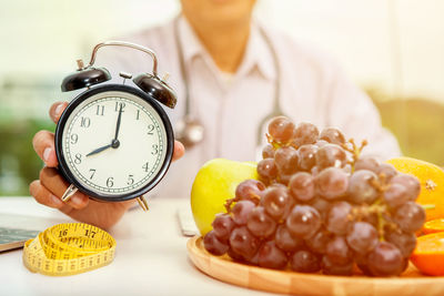 Close-up of fruits on table