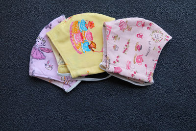 High angle view of heart shape on table