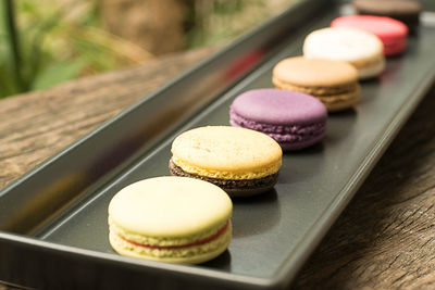 Close-up of dessert on table