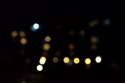 Defocused lights at night