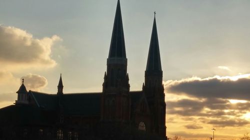 Low angle view of church against sky