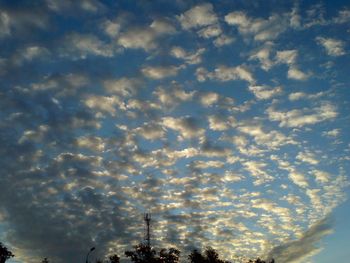 Low angle view of cloudy sky