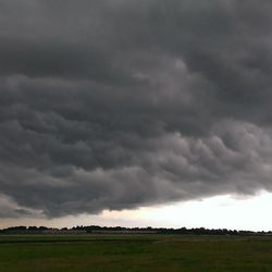 Scenic view of landscape against cloudy sky