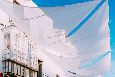 Low angle view of buildings against sky