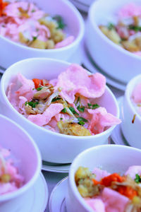 Close-up of served food in bowl