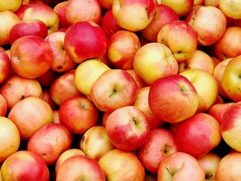 Full frame shot of apples in market