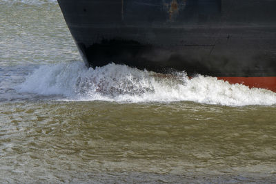 Water splashing in sea