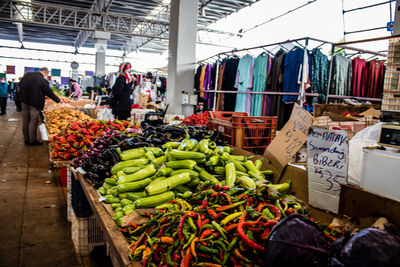 High angle view of vegetables for sale