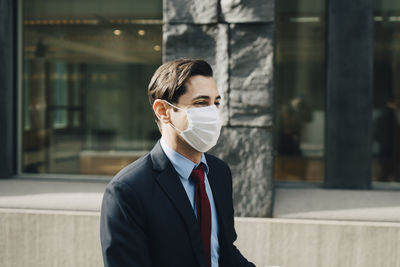 Portrait of a young man wearing mask