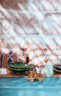 Close-up of bread on table