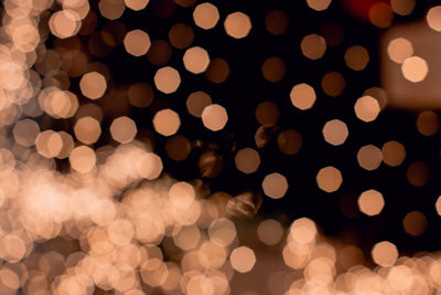 Defocused image of illuminated lights