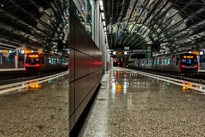 Train at railroad station