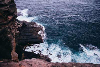 Rocks in sea