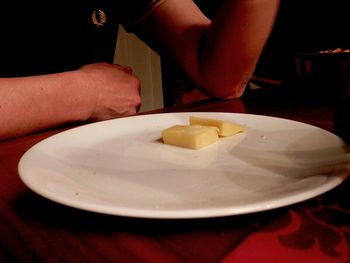 Close-up of hand holding food