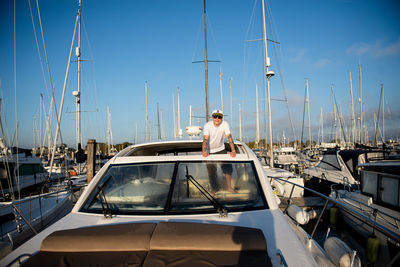 Boats in harbor