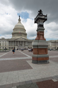 View of historical building against cloudy sky