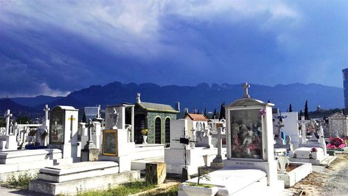 Panoramic view of buildings against sky