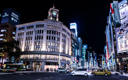 City street at night