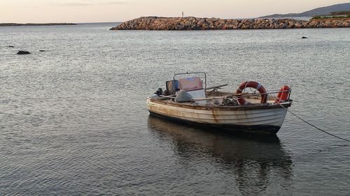 Boats in sea