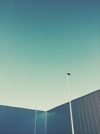 Low angle view of trees against clear blue sky