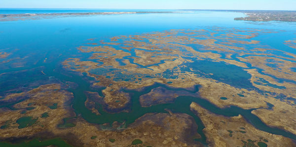 Aerial view of sea shore