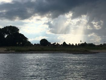 Scenic view of river against sky