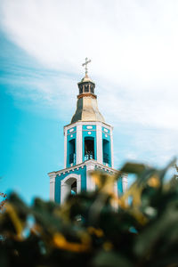 Low angle view of church against sky