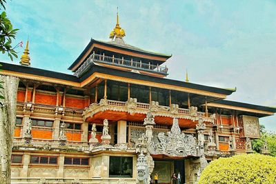 Low angle view of temple