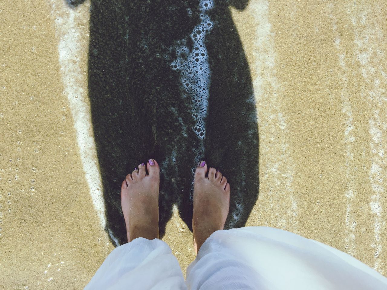 standing, low section, one person, one woman only, human foot, human leg, human body part, day, outdoors, real people, nail polish, women, people, adults only, only women, adult, close-up