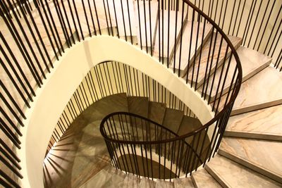 Close-up of spiral staircase