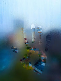 Raindrops on glass window