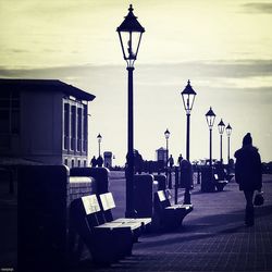 View of street light against sky