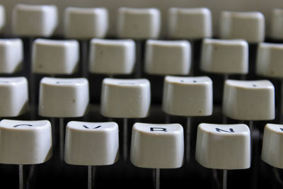 Typewriter keyboard close-up