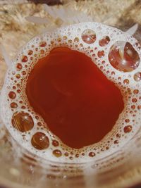 Close-up of bubbles in water