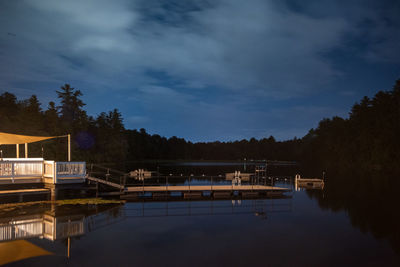 Boats in lake