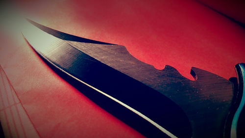 Close-up of red object
