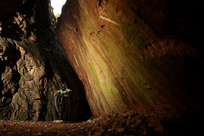 Rock formations in cave