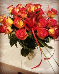 Close-up of red roses