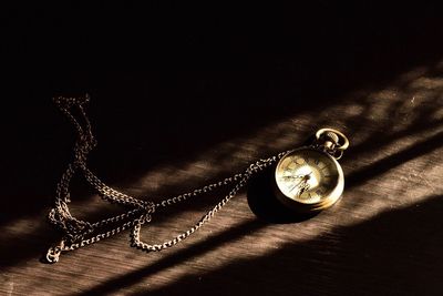 Close-up of ring on table