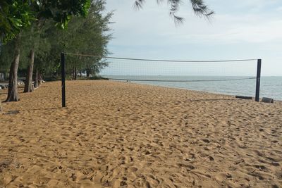 Beach volleyball at melaka beach