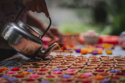 Candle making in northern thailand