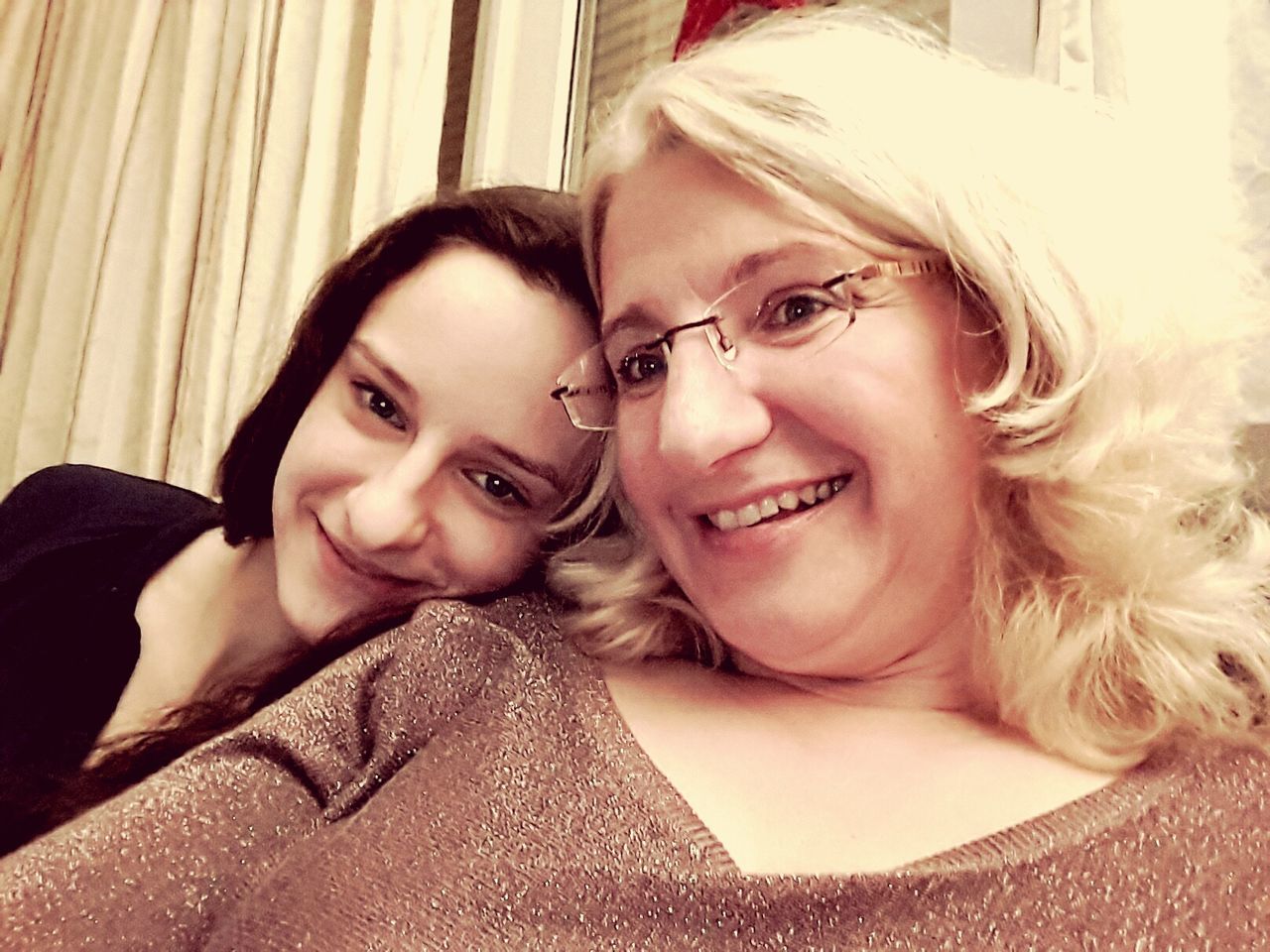 two people, portrait, togetherness, looking at camera, headshot, indoors, happiness, women, friendship, people, close-up, young women, adults only, young adult, smiling, adult, day