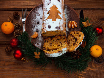 Christmas decoration on table